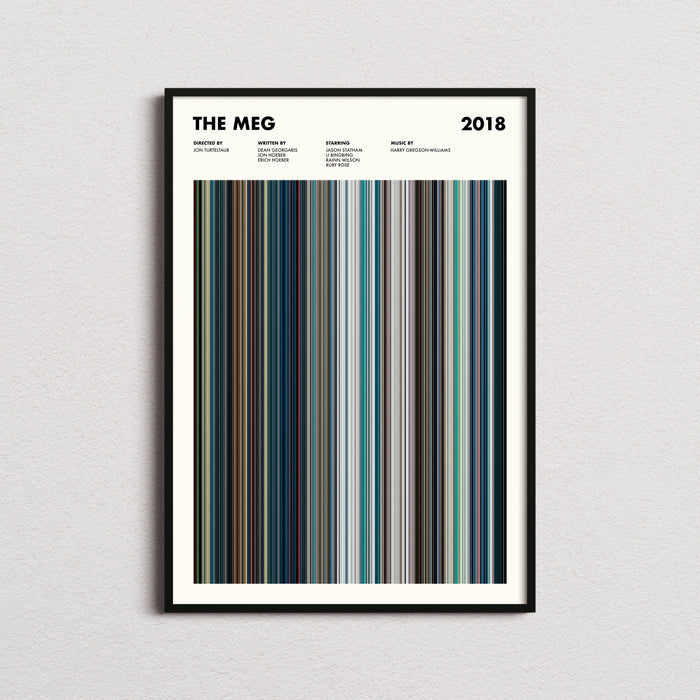 The Meg Movie Barcode Poster