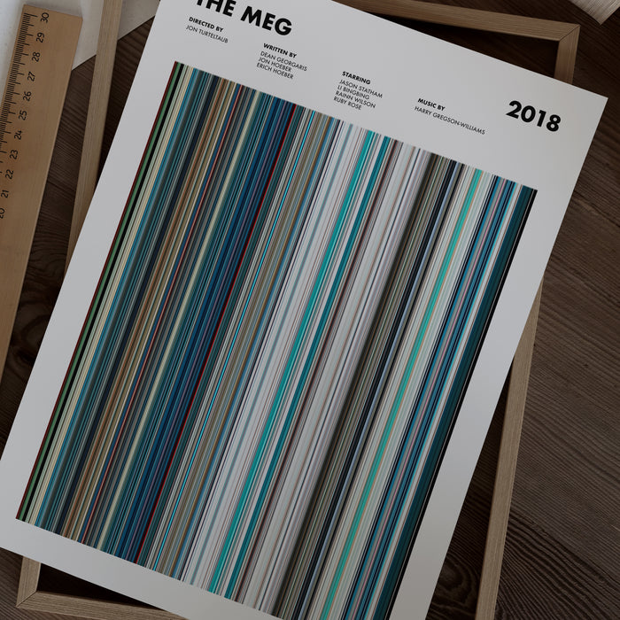 The Meg Movie Barcode Poster