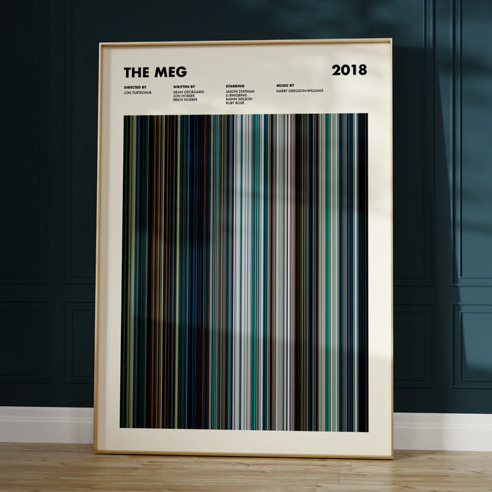 The Meg Movie Barcode Poster