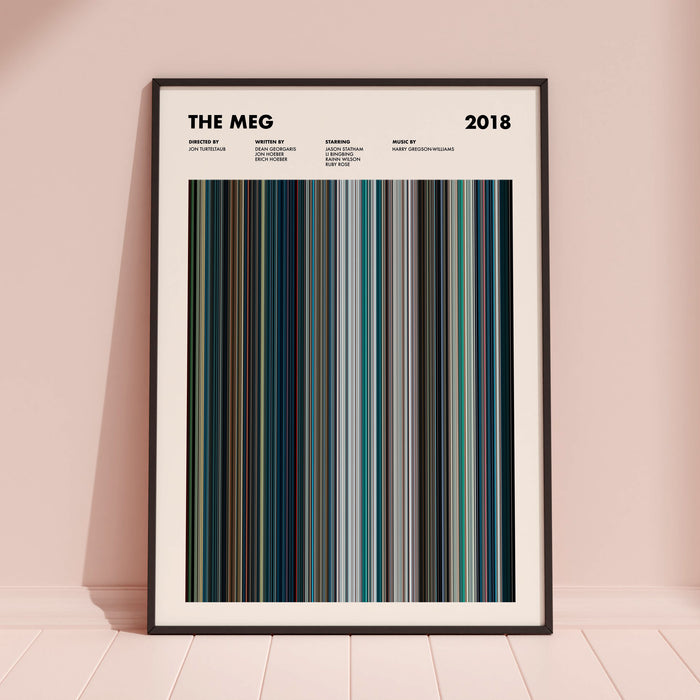 The Meg Movie Barcode Poster