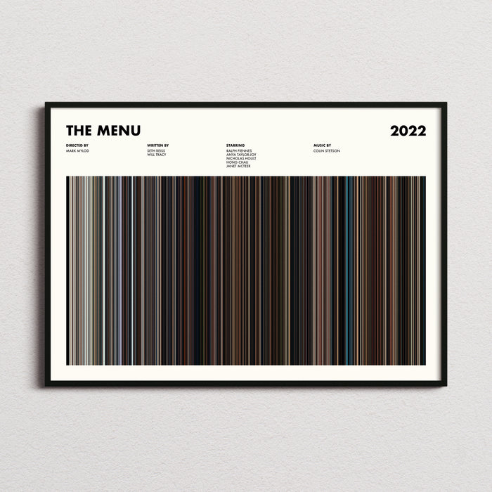 The Menu Movie Barcode Poster