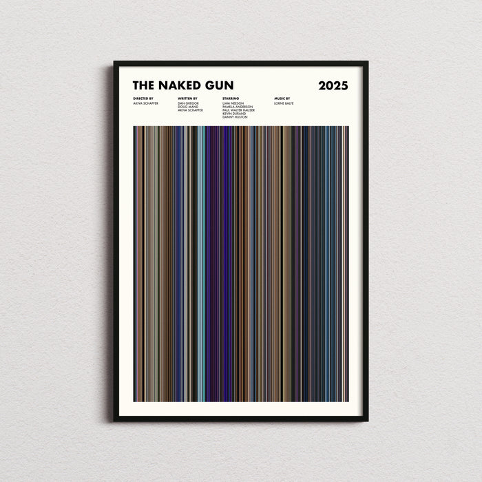 The Naked Gun (2025) Movie Barcode Poster