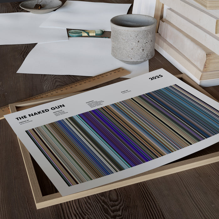 The Naked Gun (2025) Movie Barcode Poster