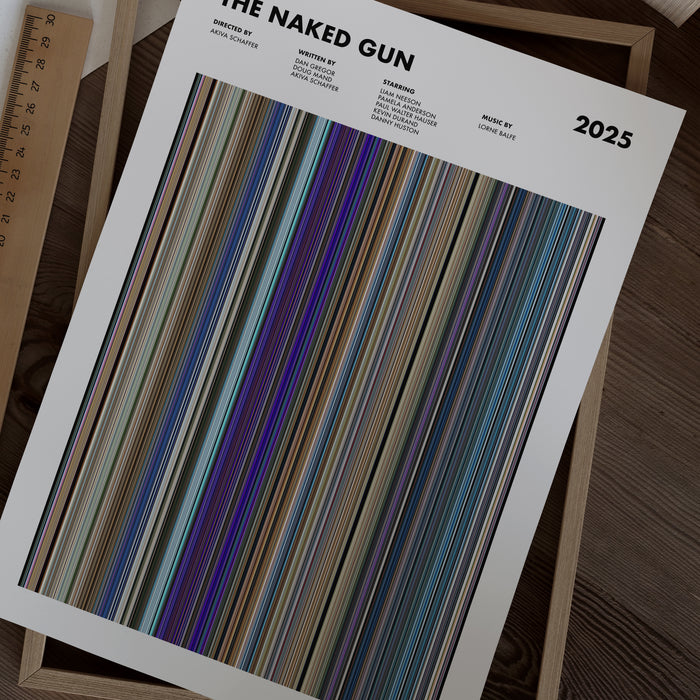 The Naked Gun (2025) Movie Barcode Poster