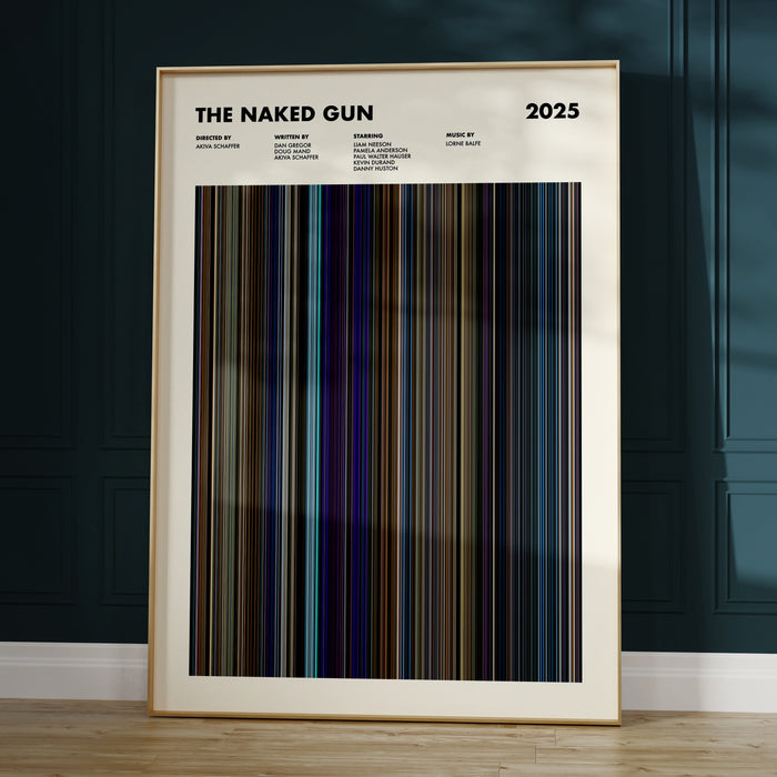 The Naked Gun (2025) Movie Barcode Poster