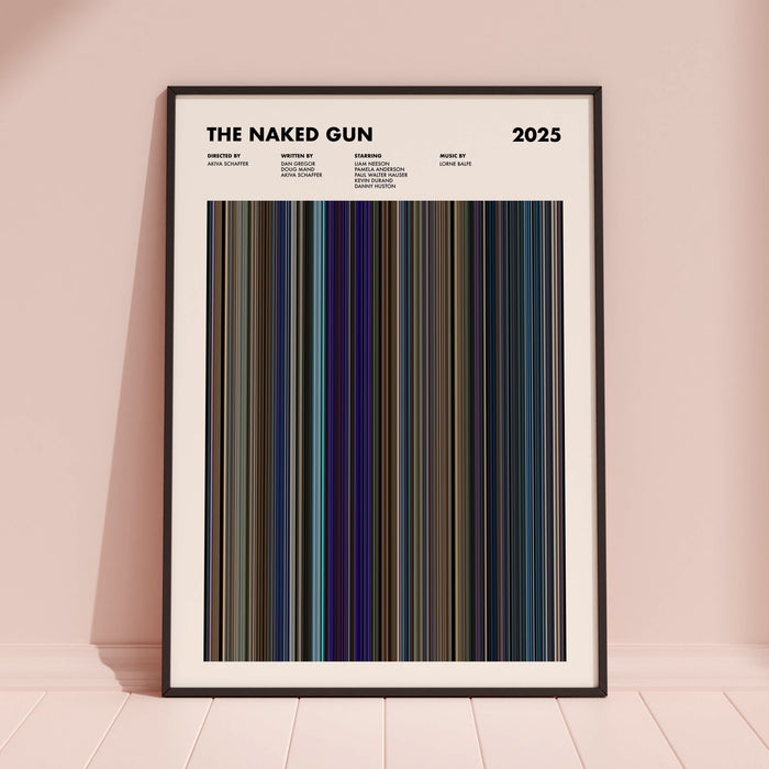 The Naked Gun (2025) Movie Barcode Poster