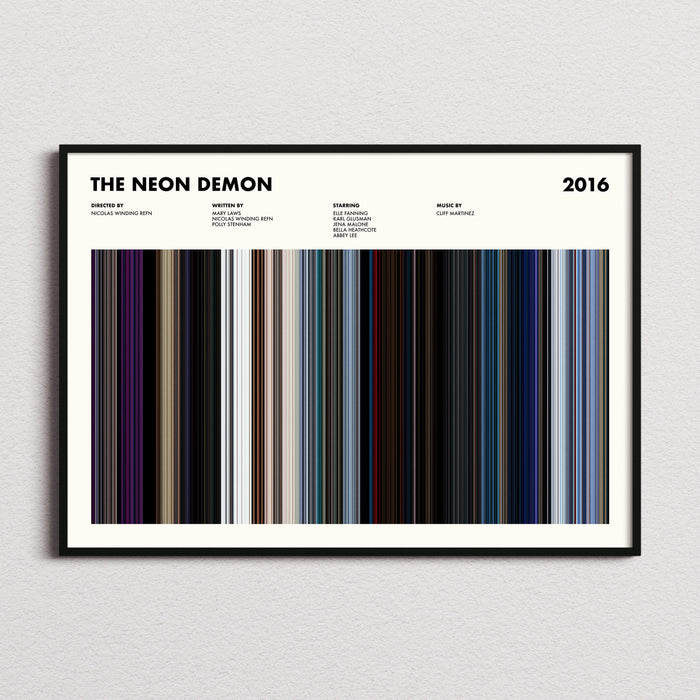 The Neon Demon Movie Barcode Poster