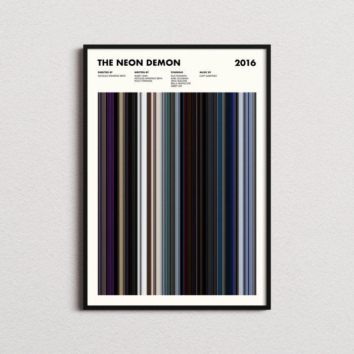 The Neon Demon Movie Barcode Poster
