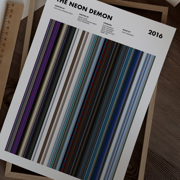 The Neon Demon Movie Barcode Poster