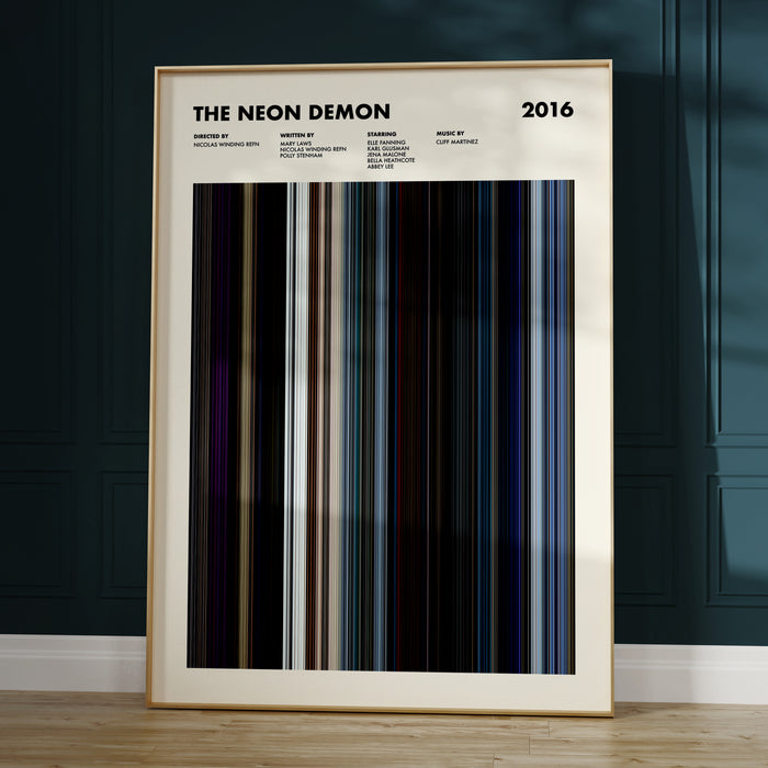 The Neon Demon Movie Barcode Poster