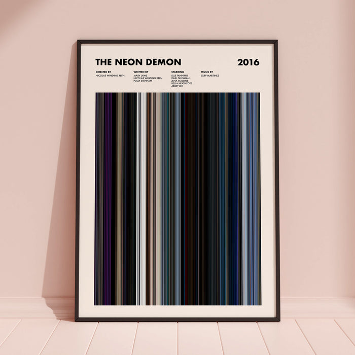 The Neon Demon Movie Barcode Poster