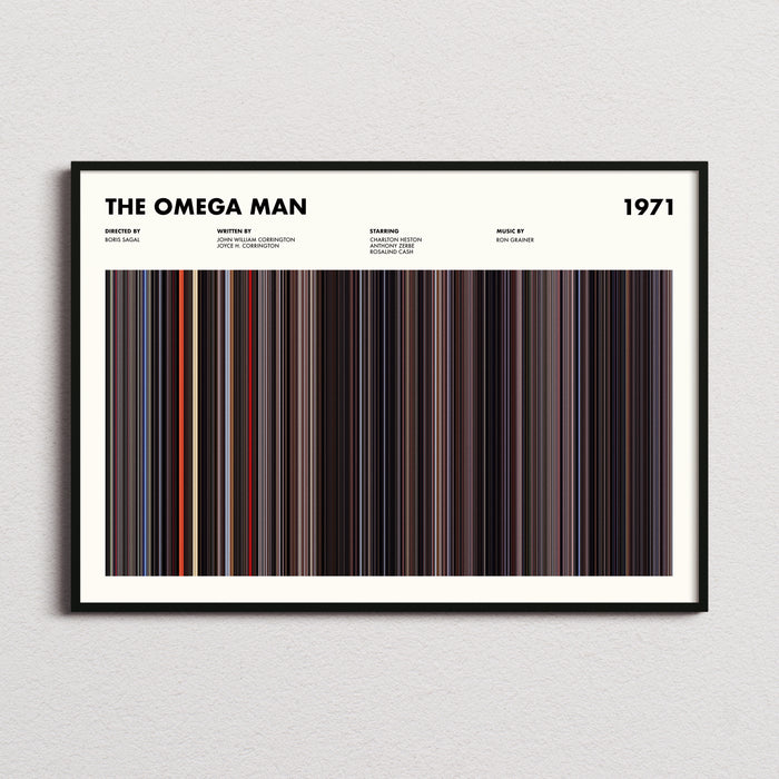 The Omega Man Movie Barcode Poster
