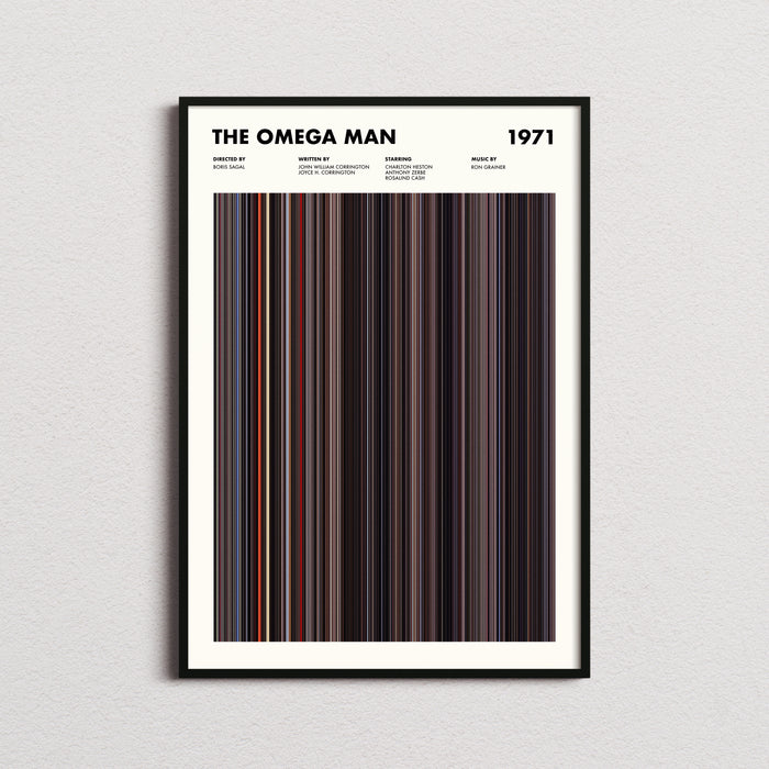 The Omega Man Movie Barcode Poster
