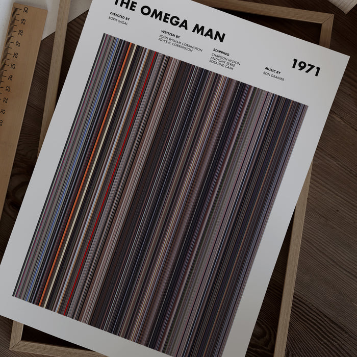 The Omega Man Movie Barcode Poster