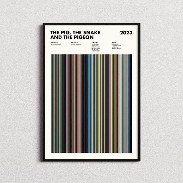 The Pig The Snake And The Pigeon Movie Barcode Movie Barcode Poster