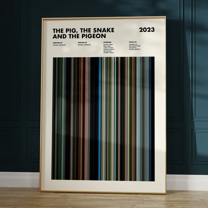 The Pig The Snake And The Pigeon Movie Barcode Movie Barcode Poster