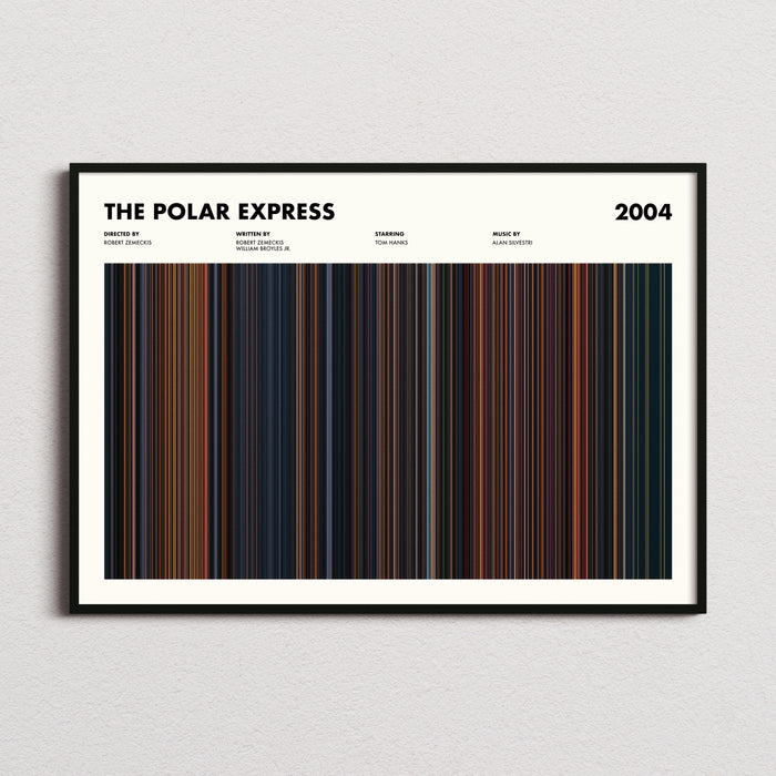 The Polar Express Movie Barcode Poster