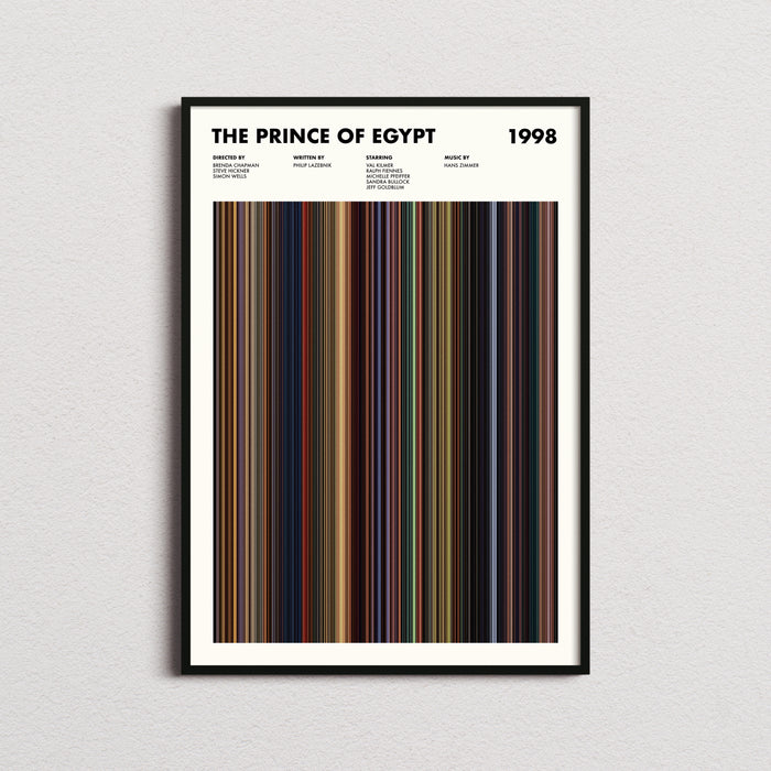 The Prince of Egypt Movie Barcode Poster