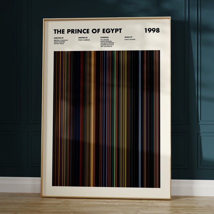 The Prince of Egypt Movie Barcode Poster