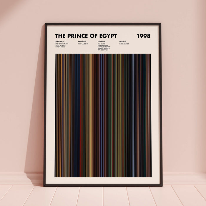 The Prince of Egypt Movie Barcode Poster