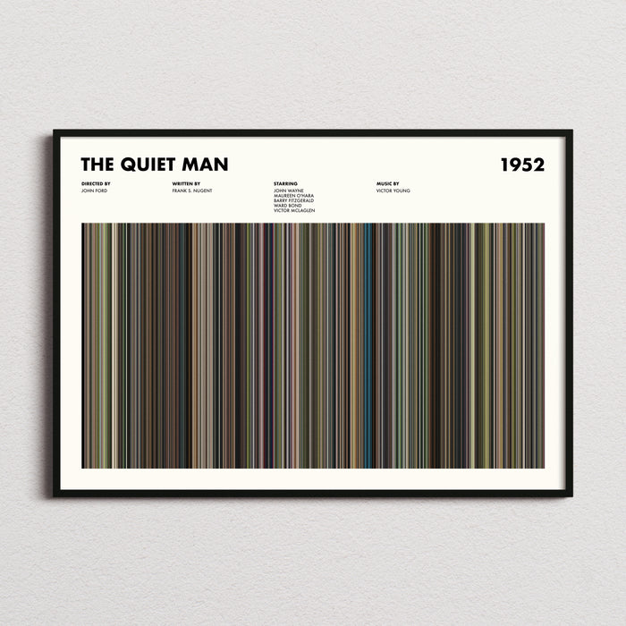 The Quiet Man Movie Barcode Poster