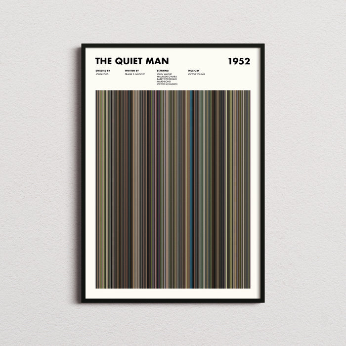 The Quiet Man Movie Barcode Poster
