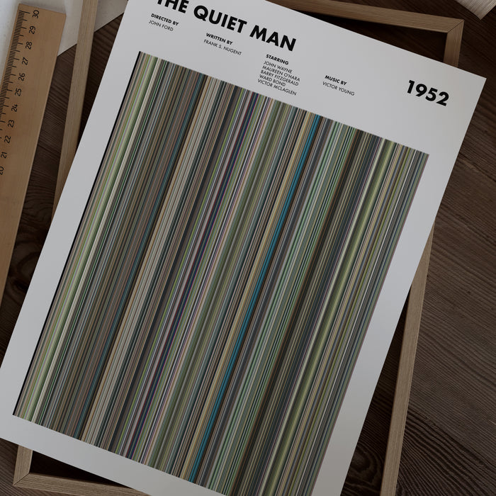 The Quiet Man Movie Barcode Poster