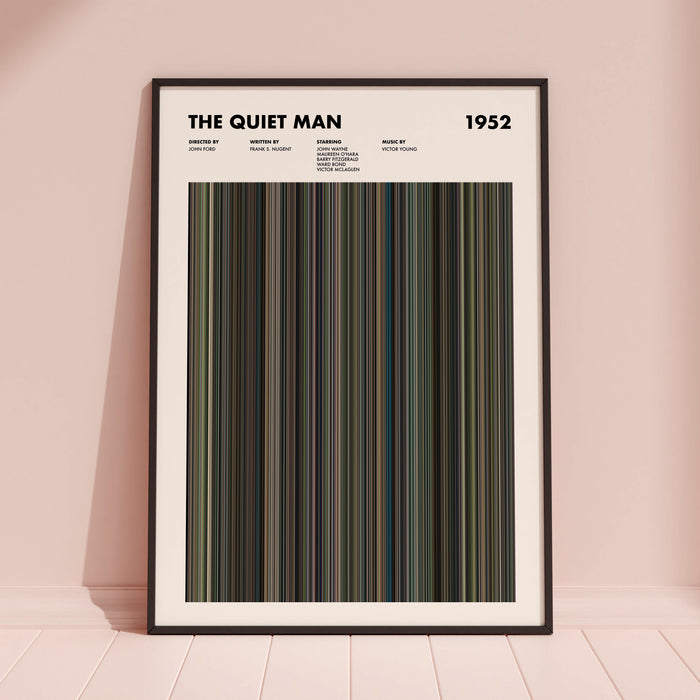 The Quiet Man Movie Barcode Poster