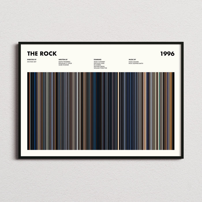 The Rock Movie Barcode Movie Barcode Poster