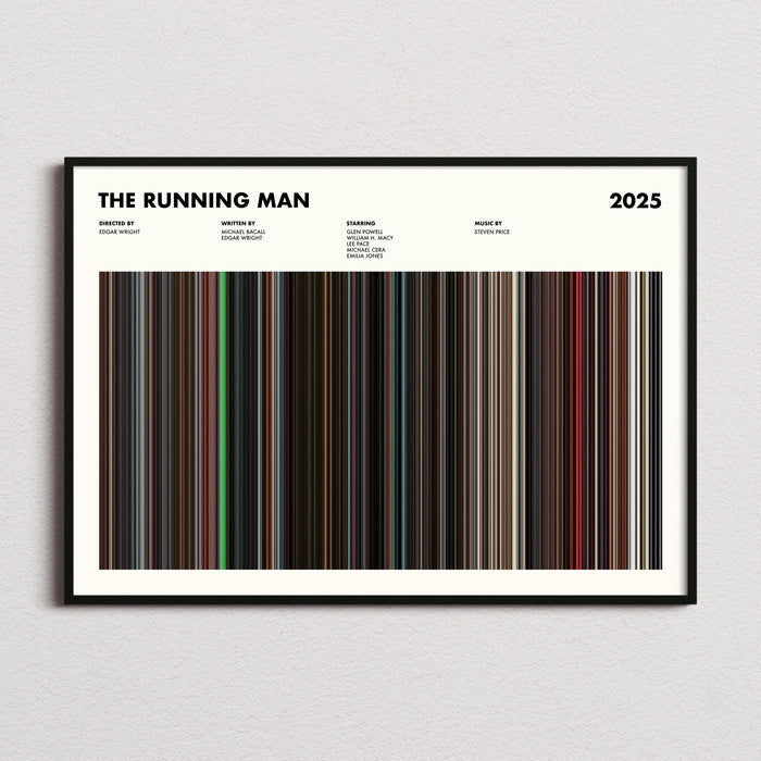 The Running Man Movie Barcode Poster