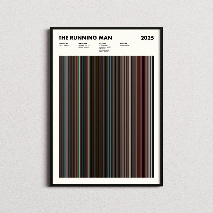 The Running Man Movie Barcode Poster