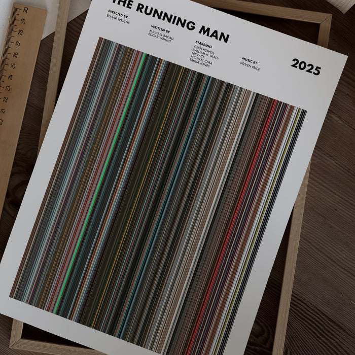 The Running Man Movie Barcode Poster