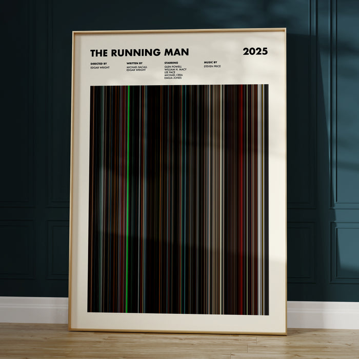 The Running Man Movie Barcode Poster