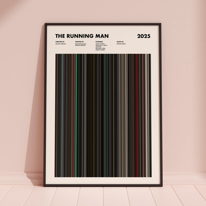 The Running Man Movie Barcode Poster