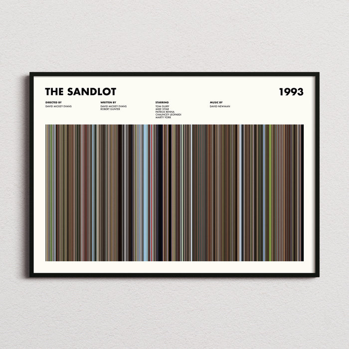 The Sandlot Movie Barcode Poster