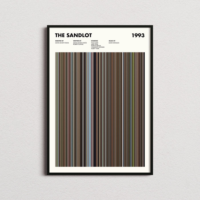 The Sandlot Movie Barcode Poster