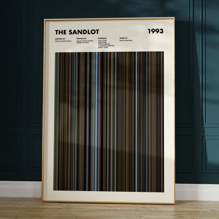 The Sandlot Movie Barcode Poster