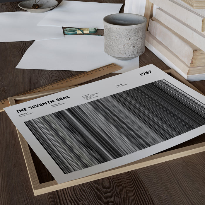 The Seventh Seal Movie Barcode Poster