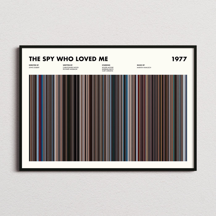 The Spy Who Loved Me Movie Barcode Poster