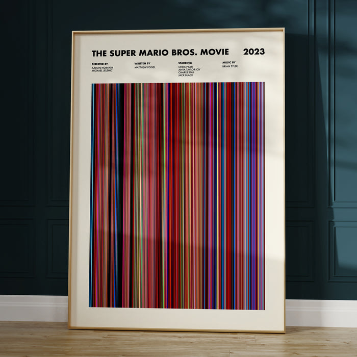 The Super Mario Bros Movie Barcode Poster