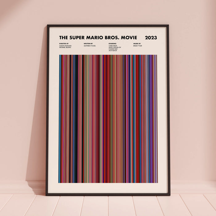 The Super Mario Bros Movie Barcode Poster