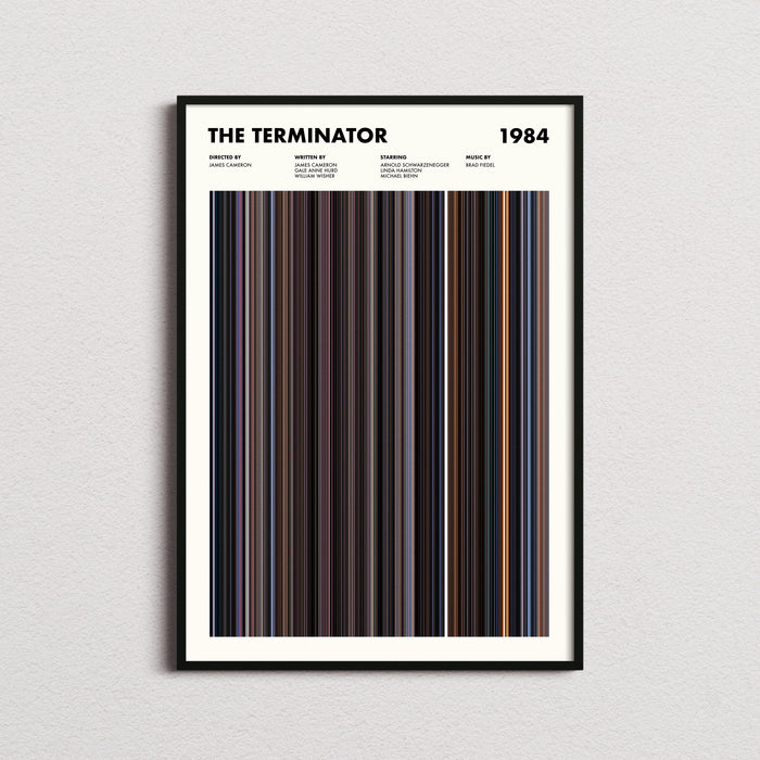 The Terminator Movie Barcode Poster