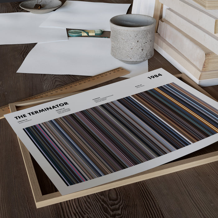 The Terminator Movie Barcode Poster