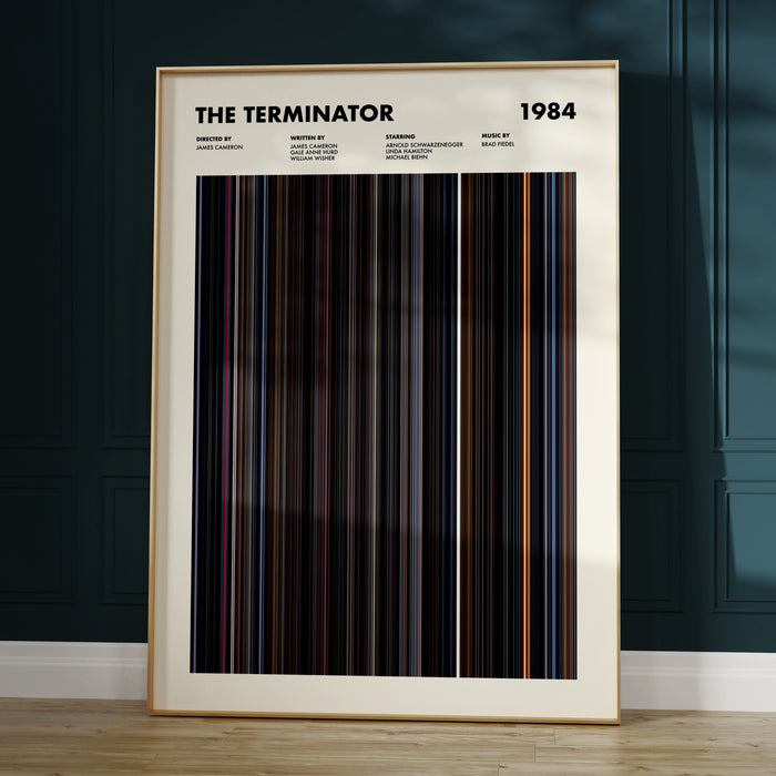 The Terminator Movie Barcode Poster