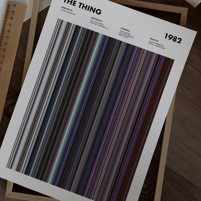 The Thing Movie Barcode Poster