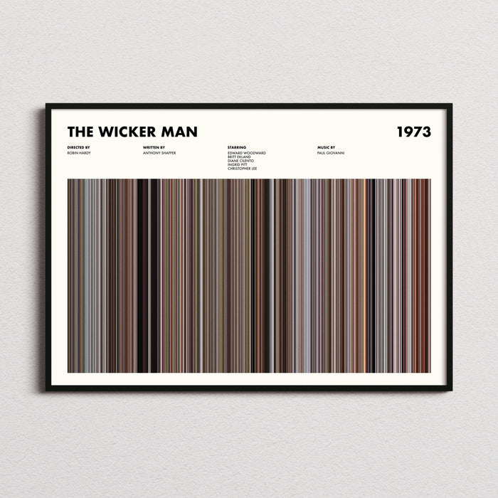 The Wicker Man Movie Barcode Poster