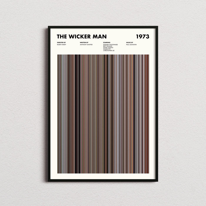 The Wicker Man Movie Barcode Poster