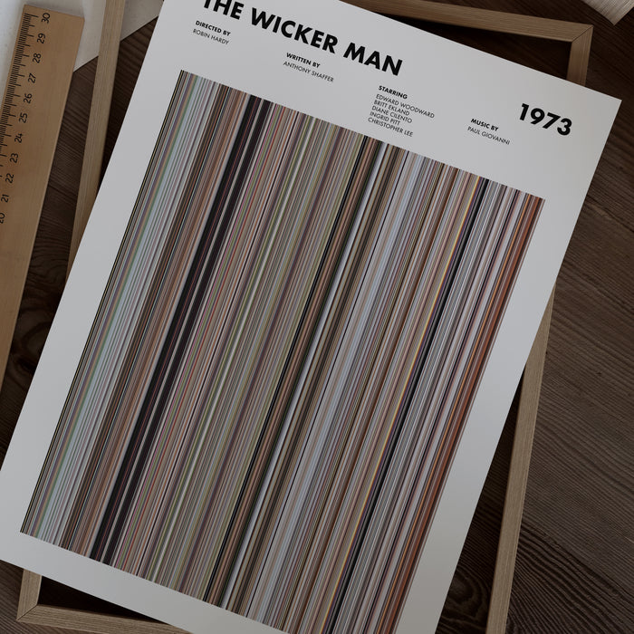 The Wicker Man Movie Barcode Poster