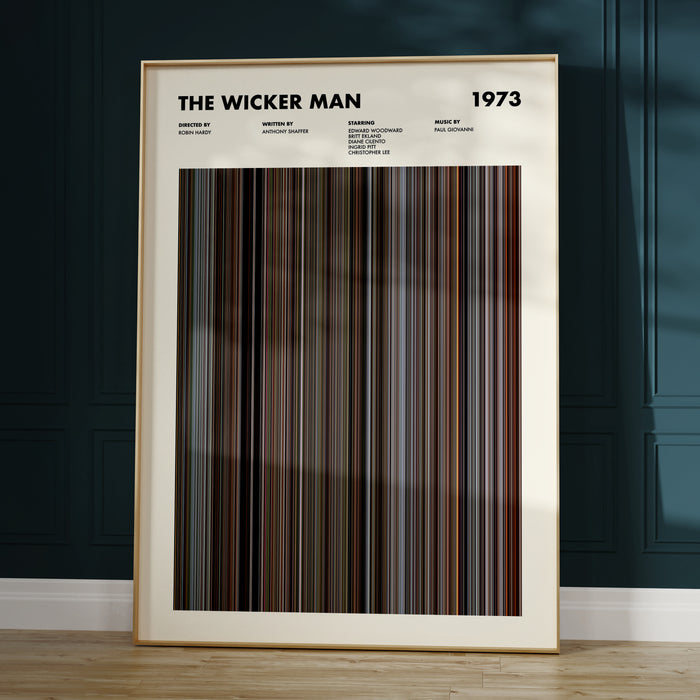 The Wicker Man Movie Barcode Poster