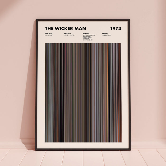 The Wicker Man Movie Barcode Poster